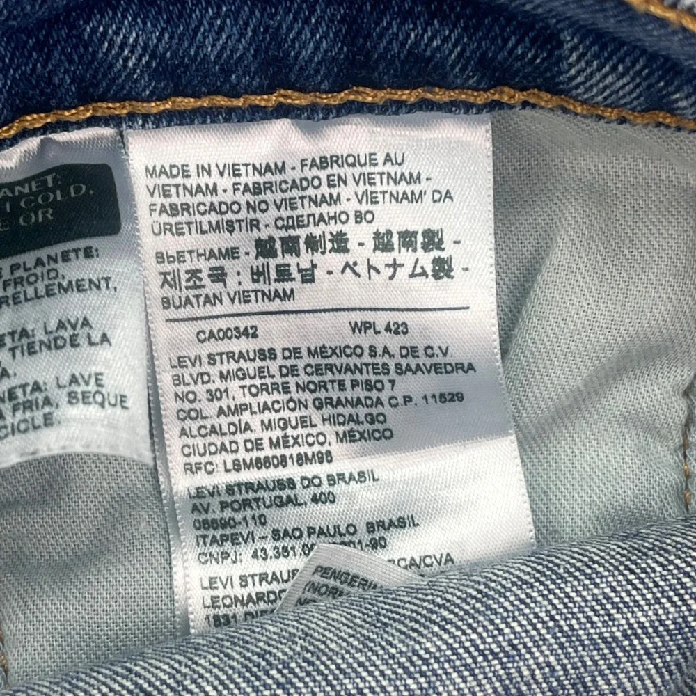 Levi Strauss & Co Mens 36x34 505 Straight Leg Blue Wash Denim Jeans‎